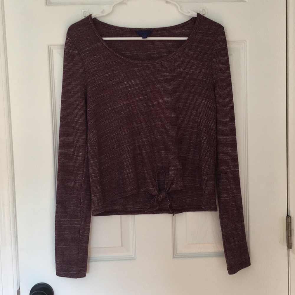 Maroon long sleeved crop top! NWOT
